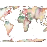 Mapa mundi colorido