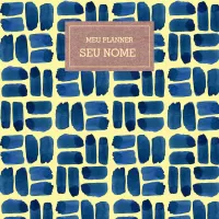 Estampa pássaros - azul