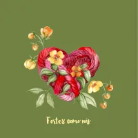 Capa corações com flores 